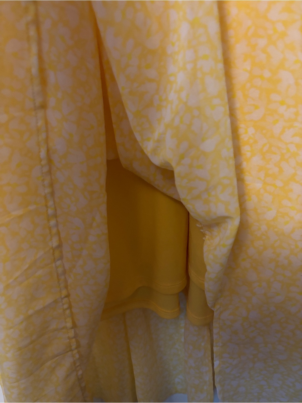 Ava & Viv Yellow Floral Tiered Maxi Dress, 1X - Picture 4 of 5